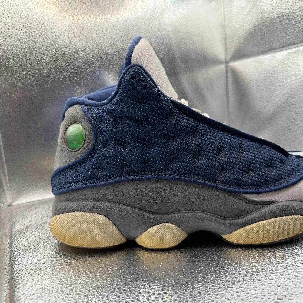 Size 9 Air Jordan 13 Retro Mid Flint French Blue Mens Sneaker Shoes 414571-404‎